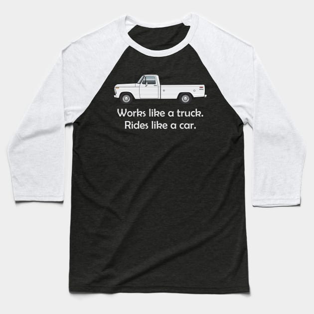 white truck Baseball T-Shirt by JRCustoms44